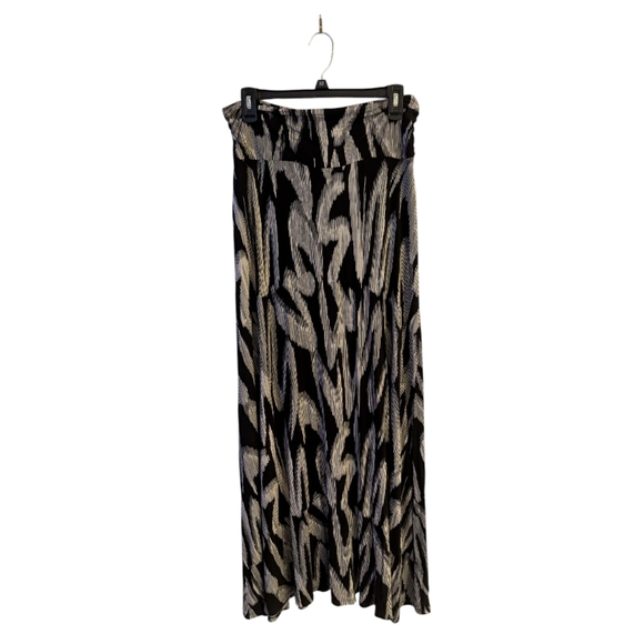 NWT Worthington Black and Gray Pleated Maxi Skirt, Size S - Picture 1 of 4